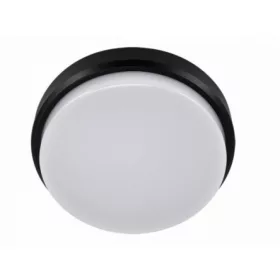  Strühm Aron 18 W-os ø210 mm kerek natúr fehér, fekete mennyezeti lámpa IP65-ös védettségű