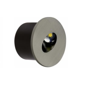   Strühm Yakut kör alakú, natúr fehér, matt króm beltéri LED-es lépcső világítás