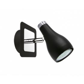 Strühm Kinga fekete/króm fali lámpa, GU10-es foglalattal