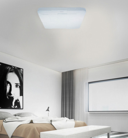 Strühm Tetris 36 W-os 430x430 mm négyzet alakú natúr fehér mennyezeti lámpa IP44