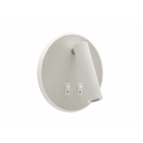   Strühm Otello C ø146 mm kerek, meleg fehér/natúr fehér, fehér fali lámpa