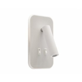   Strühm Otello D 186x105 mm szögletes, meleg fehér/natúr fehér, fehér fali lámpa