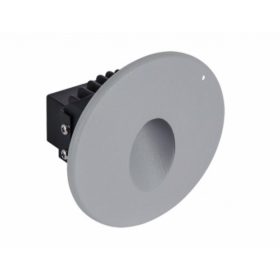   Strühm Azyl Led süllyesztett kör alakú, natúr fehér, szürke LED-es lépcsővilágítás