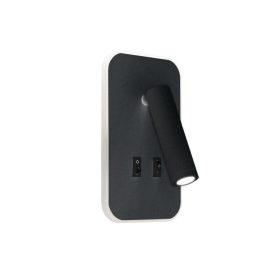   Strühm Otello D 186x105 mm szögletes, meleg fehér/natúr fehér, fekete fali lámpa