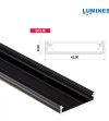 Led profil led szalagokhoz Széles Fekete 1 méteres alumínium Led profil led szalagokhoz Széles Fekete 1 méteres alumínium