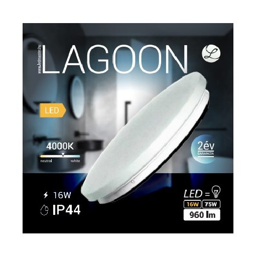 Lagoon 16 W-os ø230 mm kerek natúr fehér mennyezeti lámpa IP44-es védettségű