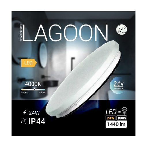Lagoon 24 W-os ø320 mm kerek natúr fehér mennyezeti lámpa IP44-es védettségű