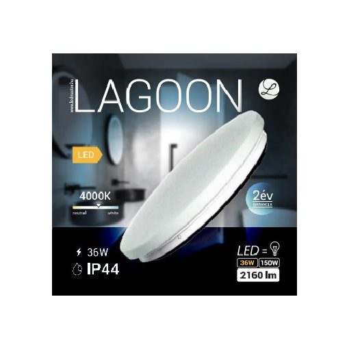 Lagoon 36 W-os ø350 mm kerek natúr fehér mennyezeti lámpa IP44-es védettségű