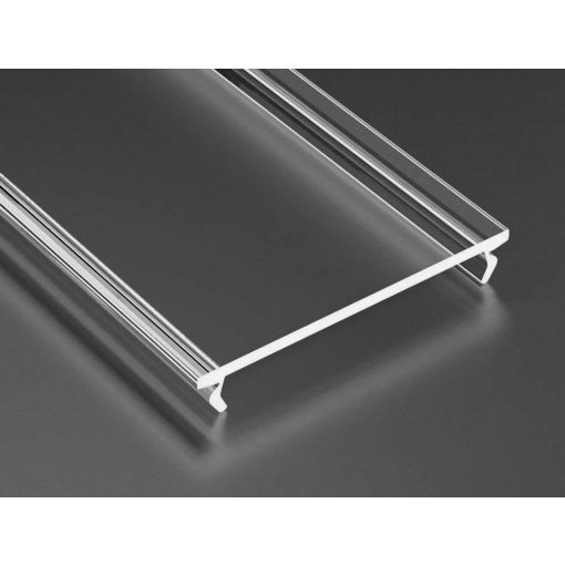 Átlátszó PVC takaróprofil Széles Led profilokhoz 2 méteres