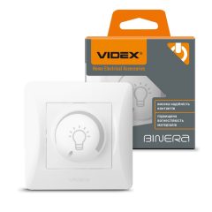   Videx Binera fehér színű süllyesztett 200W-os dimmer kapcsoló LED-hez