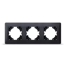 Videx Binera fekete színű hármas vízszintes keret