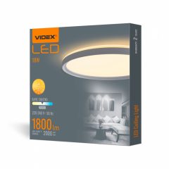   Design LED Videx 18 W-os ø292 mm fehér színű kerek natúr fehér mennyezeti lámpa