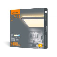   Design LED Videx 18 W-os ø292 mm fehér színű négyzet alakú natúr fehér mennyezeti lámpa