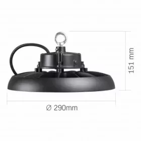 LED csarnokvilágító 150W 5000K 27000Lm 220V Fekete Videx