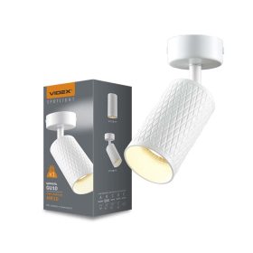   Videx Grant fehér anyagában mintás mennyezeti lámpa keret, GU10-es foglalatta