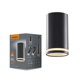   Videx Carmelo fekete mennyezeti lámpa keret, GU10-es foglalattal