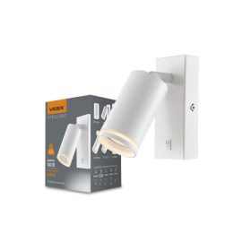 Videx KENT fehér oldalfali lámpa, GU10-es foglalattal