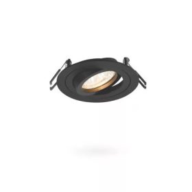 Videx fekete spotlámpa keret GU10-es foglalattal