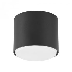   Videx fekete kerek alakú mennyezeti lámpa keret, fényforrás nélkül