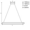 LED TÖMÖR FA LÁMPA 26W/1500