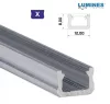 Led profil led szalagokhoz Keskeny natúr 1 méteres alumínium