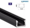 Led profil led szalagokhoz Keskeny fekete 1 méteres alumínium Led profil led szalagokhoz Keskeny fekete 1 méteres alumínium