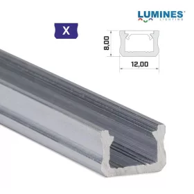  Led profil led szalagokhoz Keskeny natúr 2 méteres alumínium