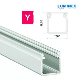   Led profil led szalagokhoz Magas falú  ezüst 1 méteres alumínium