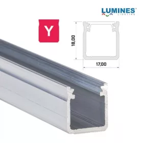   Led profil led szalagokhoz Magas falú  natúr 2 méteres alumínium