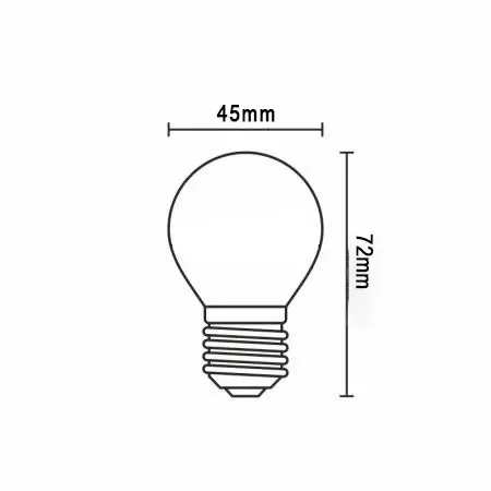 DESIGN LED IZZÓ FILAMENT 6W-G45/E27/3000K