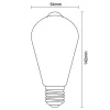DESIGN LED IZZÓ FILAMENT 12W-ST64/E27/4000K