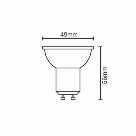 LED IZZÓ 7W-GU10/SMD/6500K