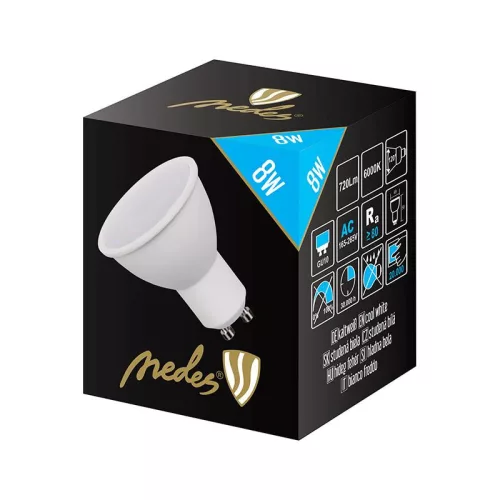 LED IZZÓ 8W-GU10/SMD/6500K