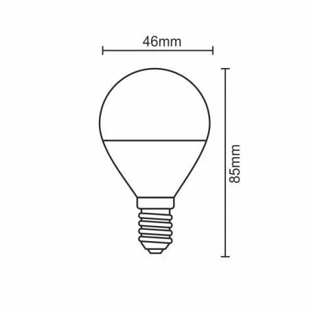 LED IZZÓ 5W-G45/E14/SMD/6500K
