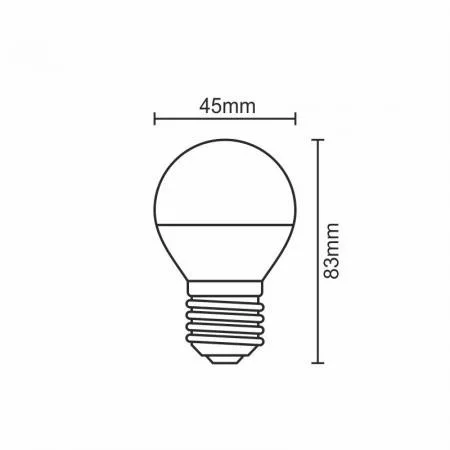 LED IZZÓ 5W-G45/E27/SMD/4000K