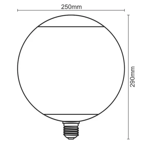 DESIGN LED IZZÓ FILAMENT SMOKE 4W-G250/E27/1800K
