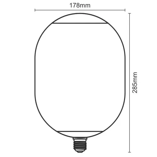 DESIGN LED IZZÓ FILAMENT SMOKE 4W-T178/E27/1800K