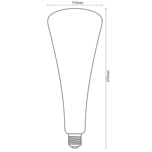 DESIGN LED IZZÓ FILAMENT SHAPE KÉK 5W-T110/E27/1800K