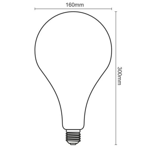 DESIGN LED IZZÓ FILAMENT SPIRÁL VINTAGE 4W-A165/E27/2000K