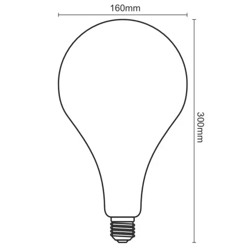 DESIGN LED IZZÓ FILAMENT SPIRÁL SMOKE 4W-A165/E27/2000K
