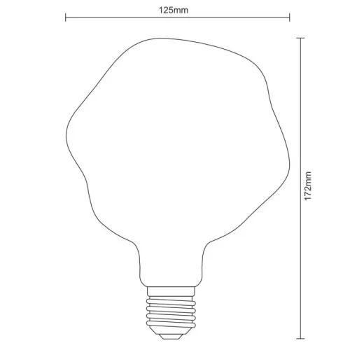 DESIGN LED IZZÓ FILAMENT BUMPED SMOKE 4W-G125/E27/2000K