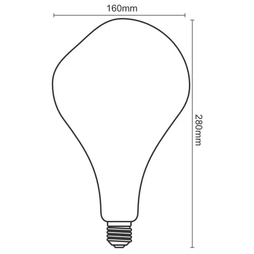 DESIGN LED IZZÓ FILAMENT BUMPED SMOKE 4W-ET160/E27/2000K