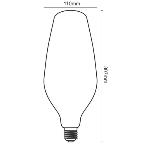 DESIGN LED IZZÓ FILAMENT BUMPED SMOKE 4W-BT110/E27/2000K