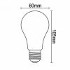 DESIGN LED IZZÓ FILAMENT FEHÉR 9W-A60/E27/3000K