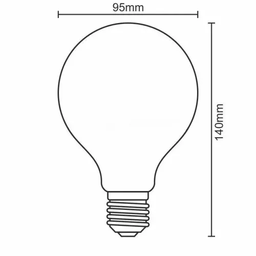 DESIGN LED IZZÓ FILAMENT FEHÉR 13W-G95/E27/3000K