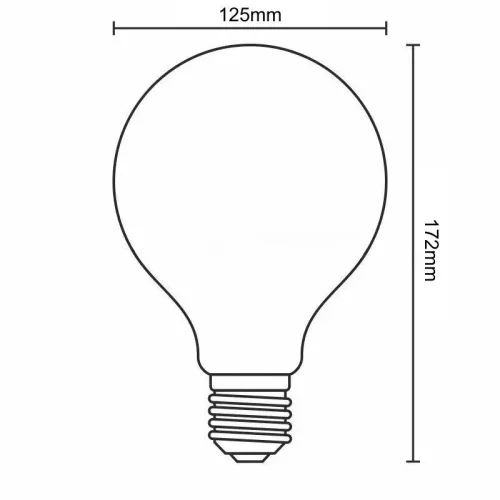 DESIGN LED IZZÓ FILAMENT FEHÉR 13W-G125/E27/3000K