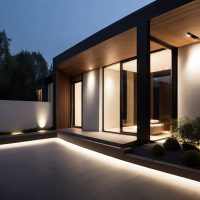 Homlokzati kültéri világítás