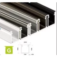 Led profil Beépíthető Mély alumínum