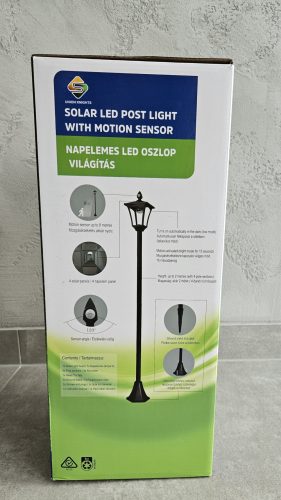  Napelemes kandeláber oszlop 2m 