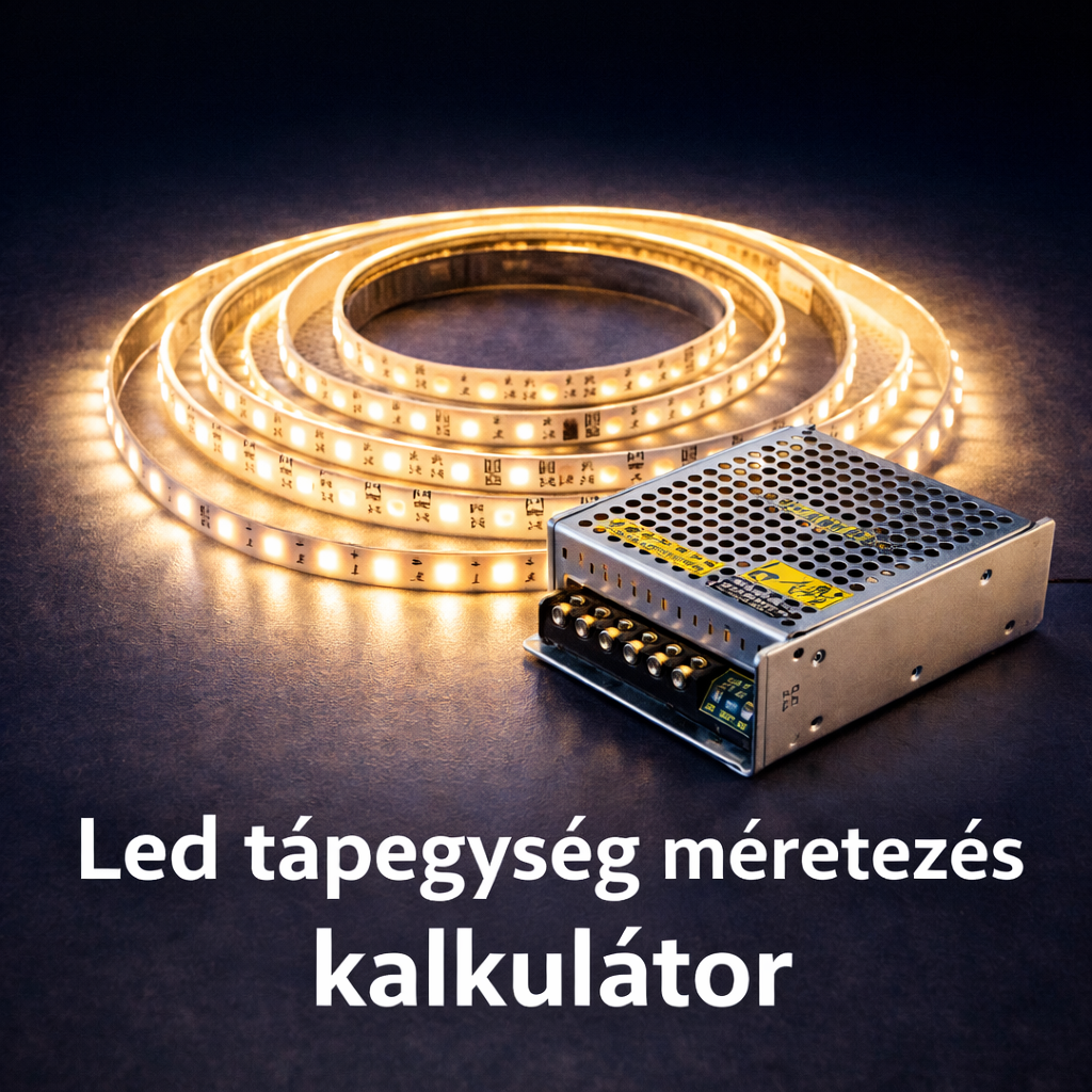 Tápegység méretezés kalkulátor led szalagokhoz
